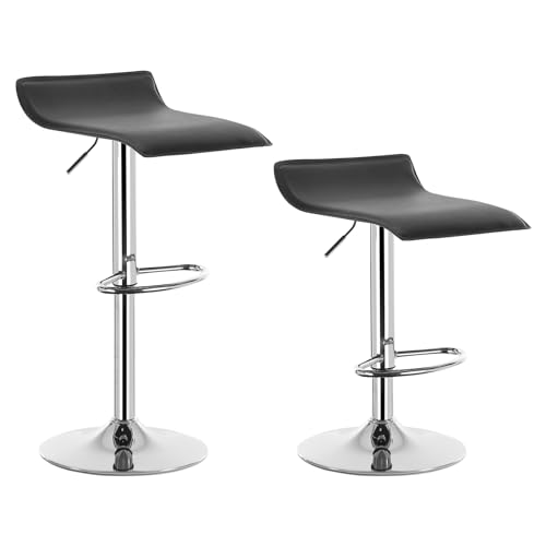 Woltu Barhocker Design Drehstuhl Hocker Barstuhl Lounge Bar Hocker Stuhl 2X Schwarz Bh11Sz