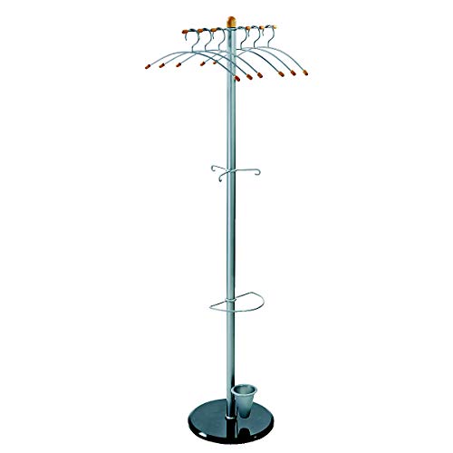 Alco 2805 Standgarderobe, Metall, Silber, 175 X 38 X 38 Cm