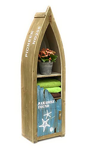 Dandibo Regal Bootsform Boot Schrank 118 Cm Holz Antik 96149 Maritim Badregal Badschrank Braun