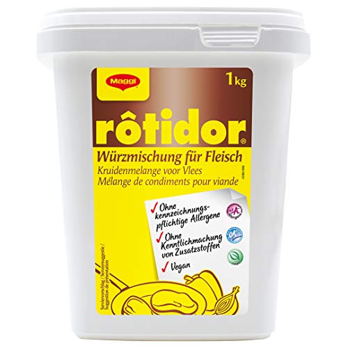Maggi Rôtidor Universal Würzmischung O.K.A. Für Fleisch Und Gemüse, Trockenmarinade Zum Grillen Und Braten, 1Er Pack (1 X 1Kg Gastro Box)