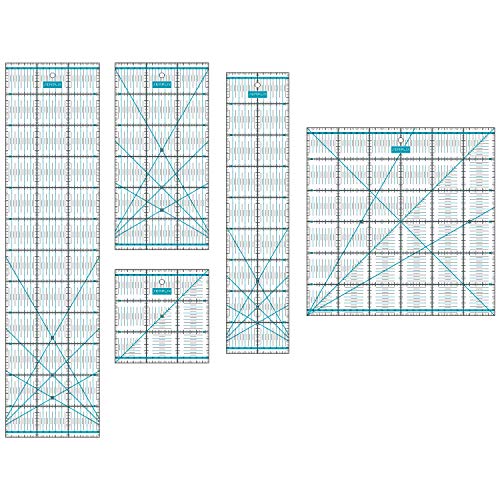 Semplix Patchwork Lineal Set "Cm" Bundle (10X45 Cm, 15X60 Cm, 15X30 Cm, 15X15 Cm, 30X30 Cm) (Türkis)