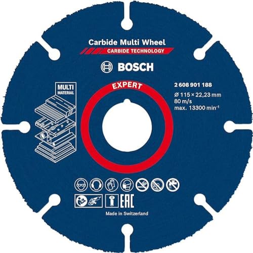 Bosch Professional 10X Expert Carbide Multi Wheel Trennscheiben (Für Hartholz, Ø 115 Mm, Zubehör Kleiner Winkelschleifer)