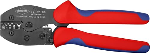 Knipex Preciforce® Crimpzange Brüniert, Mit Mehrkomponenten-Hüllen 220 Mm 97 52 38