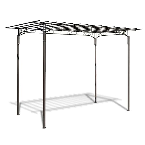 Vidaxl Pavillon Stahl 215Cm Gartenpavillon Überdachung Pergola Rosenpavillon