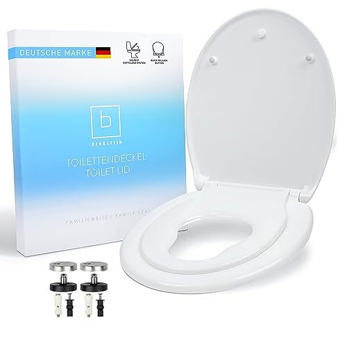 Benkstein Toilettendeckel Mit Absenkautomatik - Toilettensitz Kinder Toiletten Wc Deckel Mit Absenkautomatik - Klodeckel Klobrille Mit Absenkautomatik