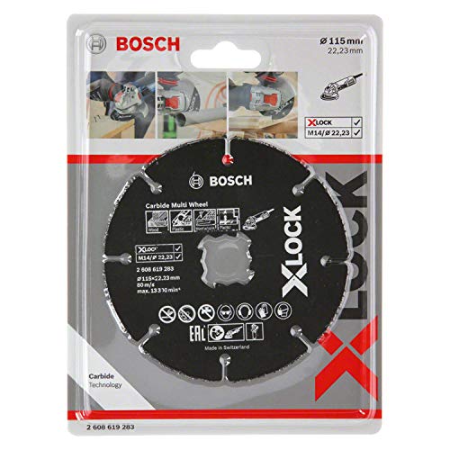 Bosch Professional 1X Trennscheibe (Für Holz Und Kunststoffe, X-Lock, Ø115 Mm, Bohrungsø: 22,23 Mm, Dicke:1 Mm)
