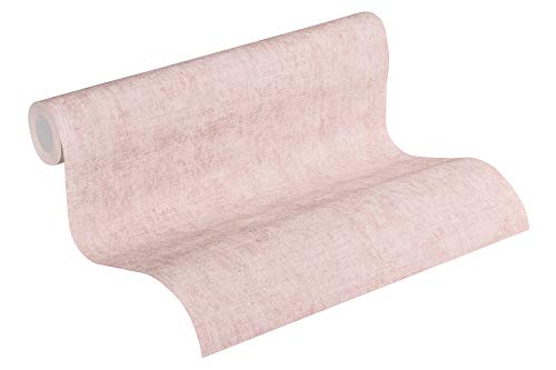 Livingwalls Vliestapete New Walls Tapete Cosy & Relax Uni 10,05 M X 0,53 M Rosa Made In Germany 374232 37423-2