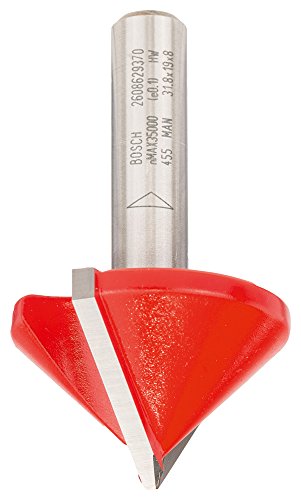 Bosch Professional V-Nutfräser (Für Holz, Schaft 8Mm, Ø31,8Mm, Arbeitslänge 19Mm, Gesamtlänge 51Mm)