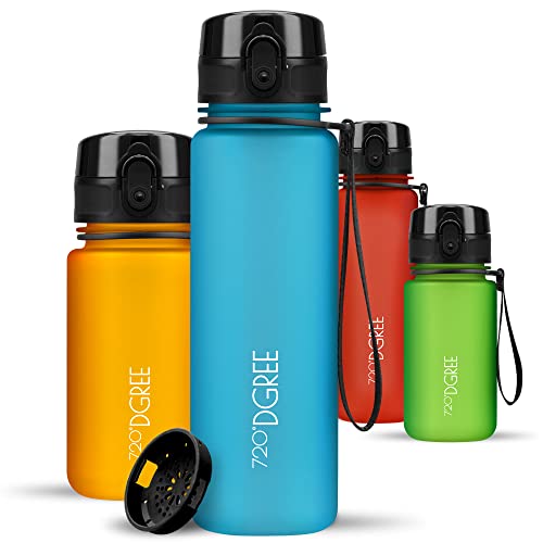 720°Dgree Trinkflasche Kinder 500Ml “Uberbottle“ Softtouch +Sieb - Auslaufsicher, Bpa-Frei - Flasche Für Schule, Sport, Fitness - Wasserflasche Aus Tr