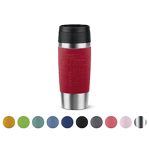 Emsa N20204 Travel Mug Classic Isolierbecher 0,36 Liter , Neuer Komfort-Schraubverschluss , Edelstahl , 4H Heiß Und 8H Kalt , 100% Dicht , Spülmaschin