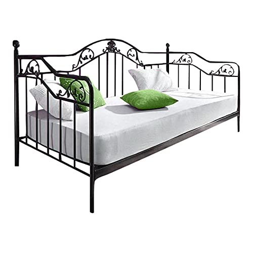 Moebel Direkt Online Day-Bed / Einzelbett / Metallbett Schwarz