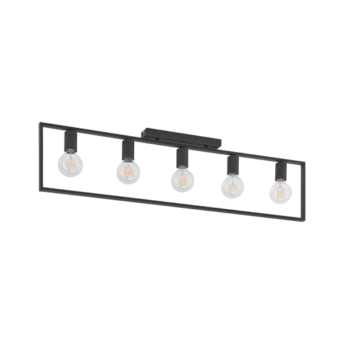 Lindby Deckenlampe 'Sherwin' (Modern) In Schwarz Aus Metall U.A. Für Wohnzimmer & Esszimmer (5 Flammig, E27) - Deckenleuchte, Lampe, Wohnzimmerlampe