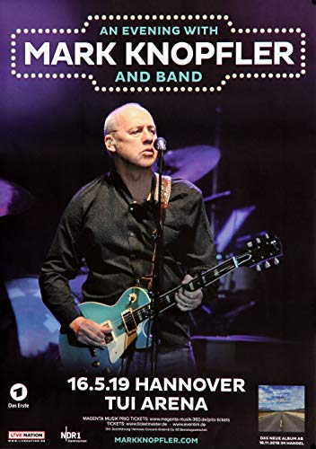 Mark Knopfler - Down The Road Wherever, Hannover 2019 » Konzertplakat/Premium Poster | Live Konzert Veranstaltung | Din A1 «