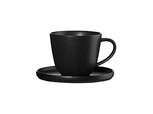 Asa 19020190 Kaffeetasse, Porzellan, Schwarz