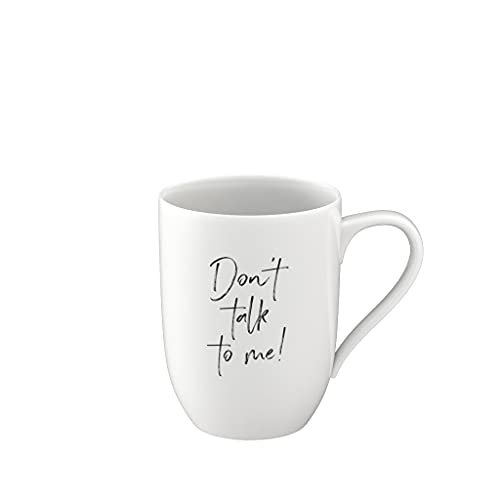 Villeroy & Boch - Statement, Becher Mit Henkel, "Don'T Talk To Me!", 280Ml, Premium Porzellan, Weiß