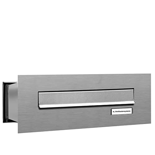 Al Briefkastensysteme 1Er Durchwurfbriefkasten, 1 Fach Briefkasten Din A4, Wetterfeste Briefkastenanlage Aus V2A Edelstahl