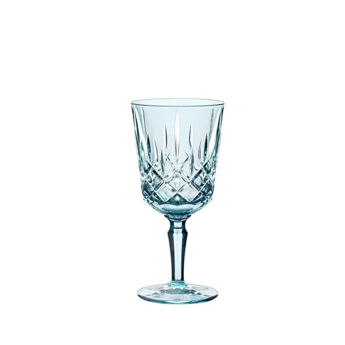 Spiegelau & Nachtmann, 2-Teiliges Weingläser-Set, Blaue Cocktailgläser/Weingläser, Kristallglas, 355 Ml, Aqua, Noblesse Colors, 105219