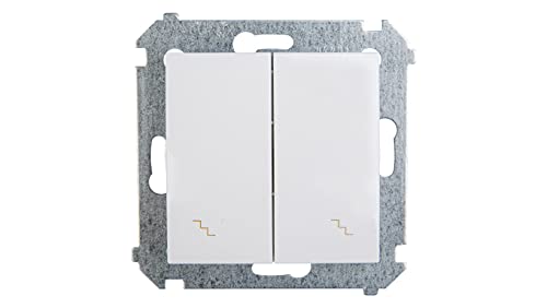 Kontakt-Simon Simon 54 Treppenverbinder 2-Fach Mit Beleuchtung Weiß Ip20 Dw6/2L.01/11 5902787822606