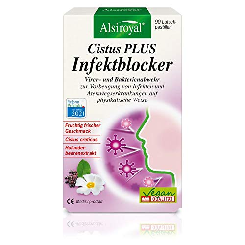 Alsiroyal Cistus Plus Infektblocker, 90 Lutschpastillen, Vegan, Reformprodukt Des Jahres 2021