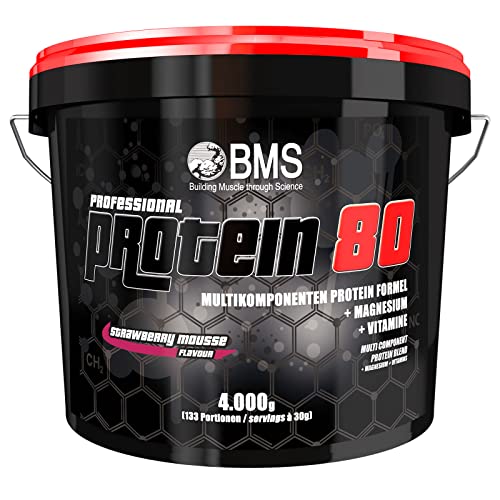 Bms Professional Protein 80 (4.000G Eimer) Strawberry Mousse