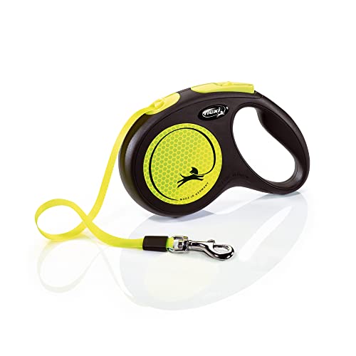 Flexi New Neon M Gurt 5 M Schwarz Für Hunde Bis 25 Kg