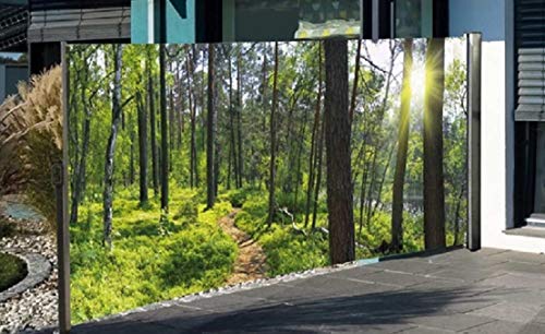 Westerholt Seitenmarkise Mit Fotodruck Wald - Auszug Links - Bildmotiv Rechts