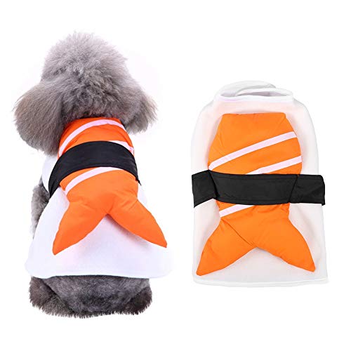 Ftvogue Sushi Chef Kleidung Kimono Cosplay Kleidung Lustige Hund Welpen Haustier Party Kleidung Polyester(L)