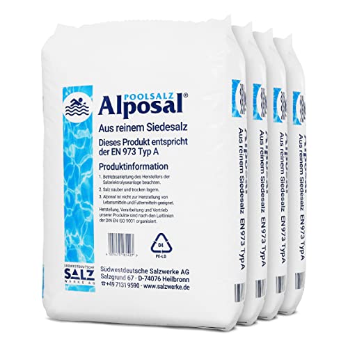 Alposal Poolsalz Poolsalz, Schwimmbadsalz, Chlorinator Geeignet, Salzelektrolyse, Siedesalz … (10)