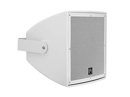 Omnitronic Odx-212T Installationslautsprecher 100V Weiß | Wetterfester 12"-Wandlautsprecher Mit Halterung, 300 W Rms