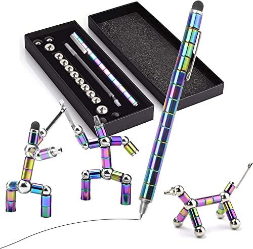 Magnetischer Kugelschreiber, Magnetstift Set Voll Kreativität Und Stressabbau, Ein Kugelschreiber Mit Touchpen Als Neuer Job Geschenke Für Männer Oder