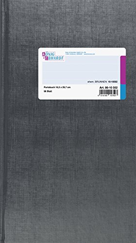 König & Ebhardt König Und Ebhardt König & Ebhardt 8610502 Geschäftsbuch / Portobuch (16,5X29,7Cm, 80G/M², 96 Blatt Fadenheftung, Mit Seitenzahl)