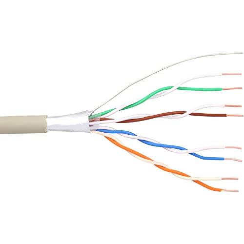 Inline 69987 Telefon-Kabel 8-Adrig, 4X2X0,6Mm, Zum Verlegen, 100M Rolle