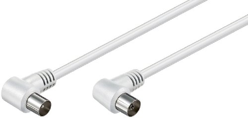 Goobay 31522 Gewinkeltes Antennenkabel (<70 Db), 2X Geschirmt