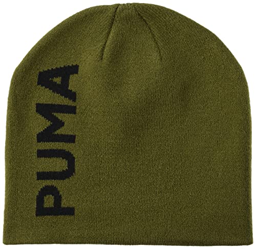 Puma Ess Classic Cuffless Beanie 023433, Olivgrün/Schwarz, One Size