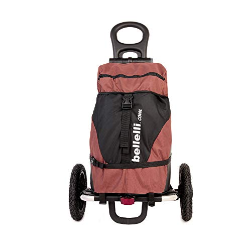 B Bellelli B-Tourist - Fahrradtransportwagen - Nutzlast 25 Kg - Mit Brauner Tasche