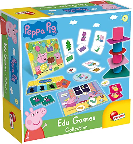 Lisciani - Peppa Pig - Sammlung Von 10 Lernspiele - Puzzlespiel - Memory-Spiel, Formen Und Farben, Puzzles, Zahlen, Suchen Und Finden - Für Kinder Ab 