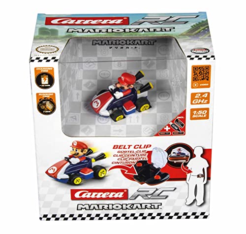 Carrera Rc Mario Kart Mini Rc Mario I Für Kinder Und Erwachsene, Jungs & Mädchen I Einzigartige Original Lizenz I Sofortiger Fahrspaß Mit Ready To Run