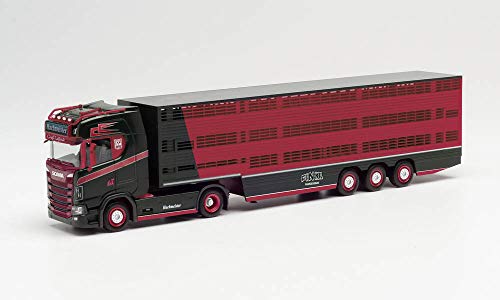 Herpa 313391 Scania Cs 20 Hd Anhänger Hachmeister, Schwarz