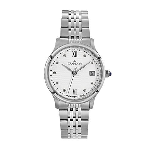 Dugena Damen-Armbanduhr 4461084 Florenz, Quarz, Edelstahl, Saphirglas, Drückerfaltschließe, 5 Bar