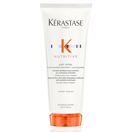 Kérastase, Nutritive, Balsamo Nutriente E Districante, Per Capelli Secchi Da Fini A Medi, Con Nutrienti Essenziali, Lait Vital, 200Ml