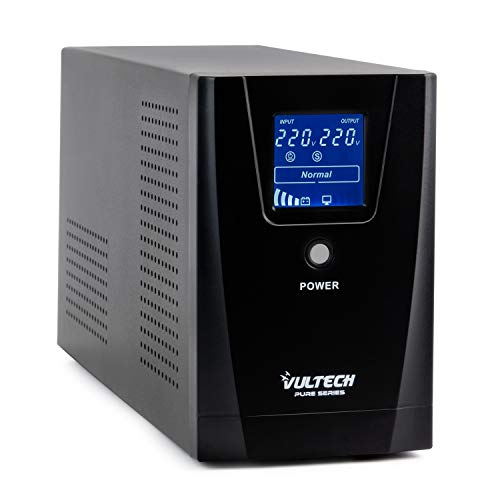 Vultech Ups 1500Va Pure Line Interactive Con Onda Sinusoidale Pura E Lcd