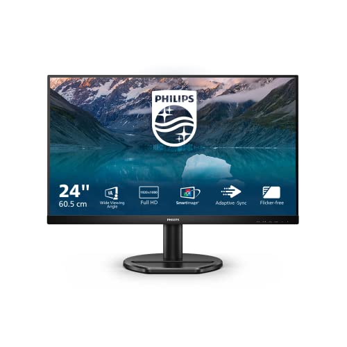 Philips 242S9Jal - Monitor Full Hd Da 24 Pollici, Adaptivesync, Altoparlanti (1920X1080, 75 Hz, Vga, Hdmi, Displayport, Hub Usb), Colore Nero