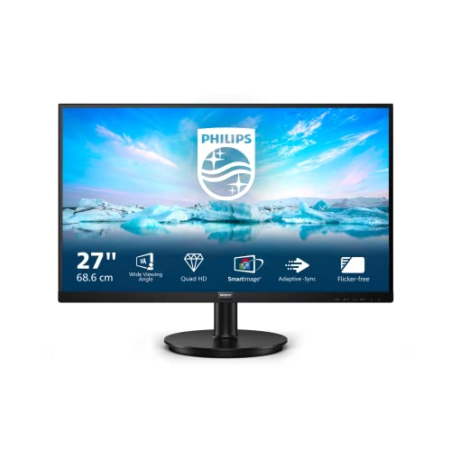 Philips 275V8La - Monitor Qhd Da 27 Pollici, Altoparlanti, Freesync (2560X1440, 75 Hz, Displayport, Hdmi), Colore Nero