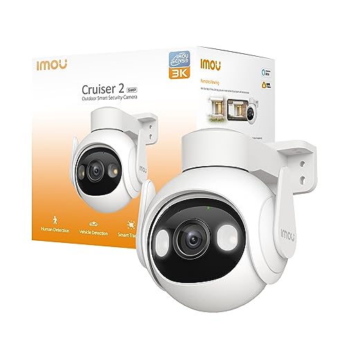 Imou Cruiser 2 Telecamera Motorizzata Da Esterno 3K 5Mp Con Visione Notturna A Colori Sense