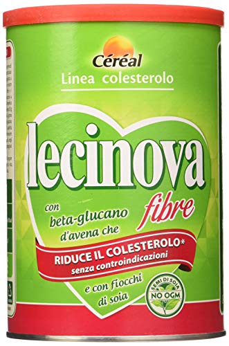 Lecinova Fibre, Con Beta-Glucani D'Avena, Senza Controindicazioni, Con Fiocchi Di Soia Non Ogm, Barattolo Da 400 Gr