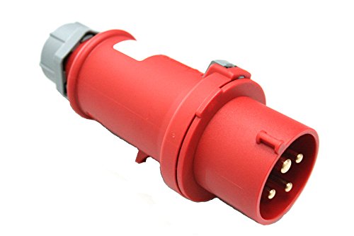 As - Schwabe Cee Stecker 400V/32A/4-Polig - Starkstrom Stecker Mit Schraubkontakt Für Leistungsanschluss - Stromstecker Schlagfest - Spritzwassergesch