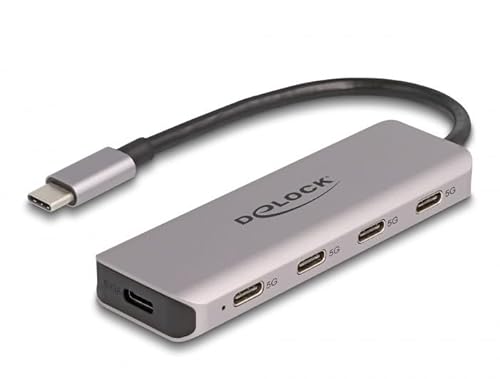 Delock Usb 5 Gbps Hub Mit 4 Steckdosen Usb Type-C™ Mit Usb Type-C™ Anschluss