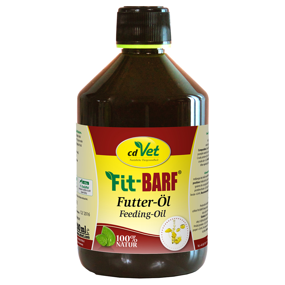 500ml cdVet Fit-BARF Futter-Öl Ergänzungsfuttermittel Katzen / Hunde