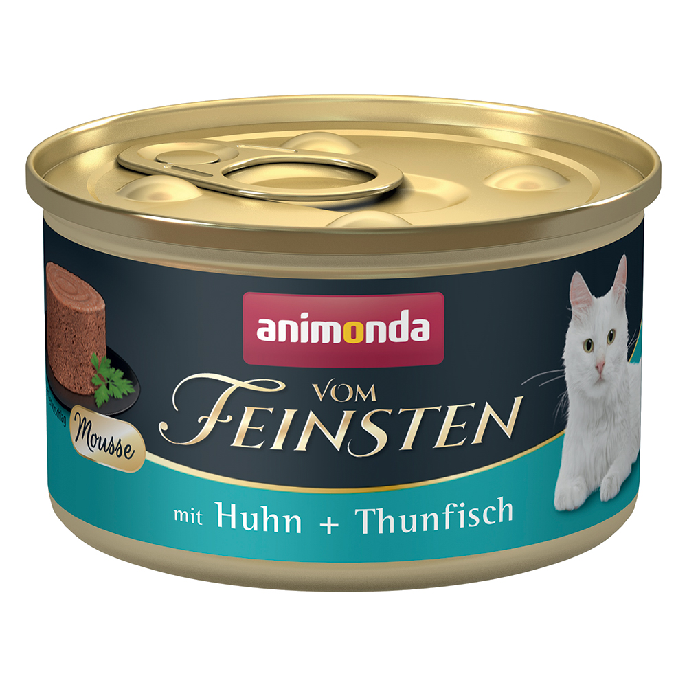 Sparpaket 24x85g Animonda Vom Feinsten Adult Huhn + Thunfisch Katzenfutter nass