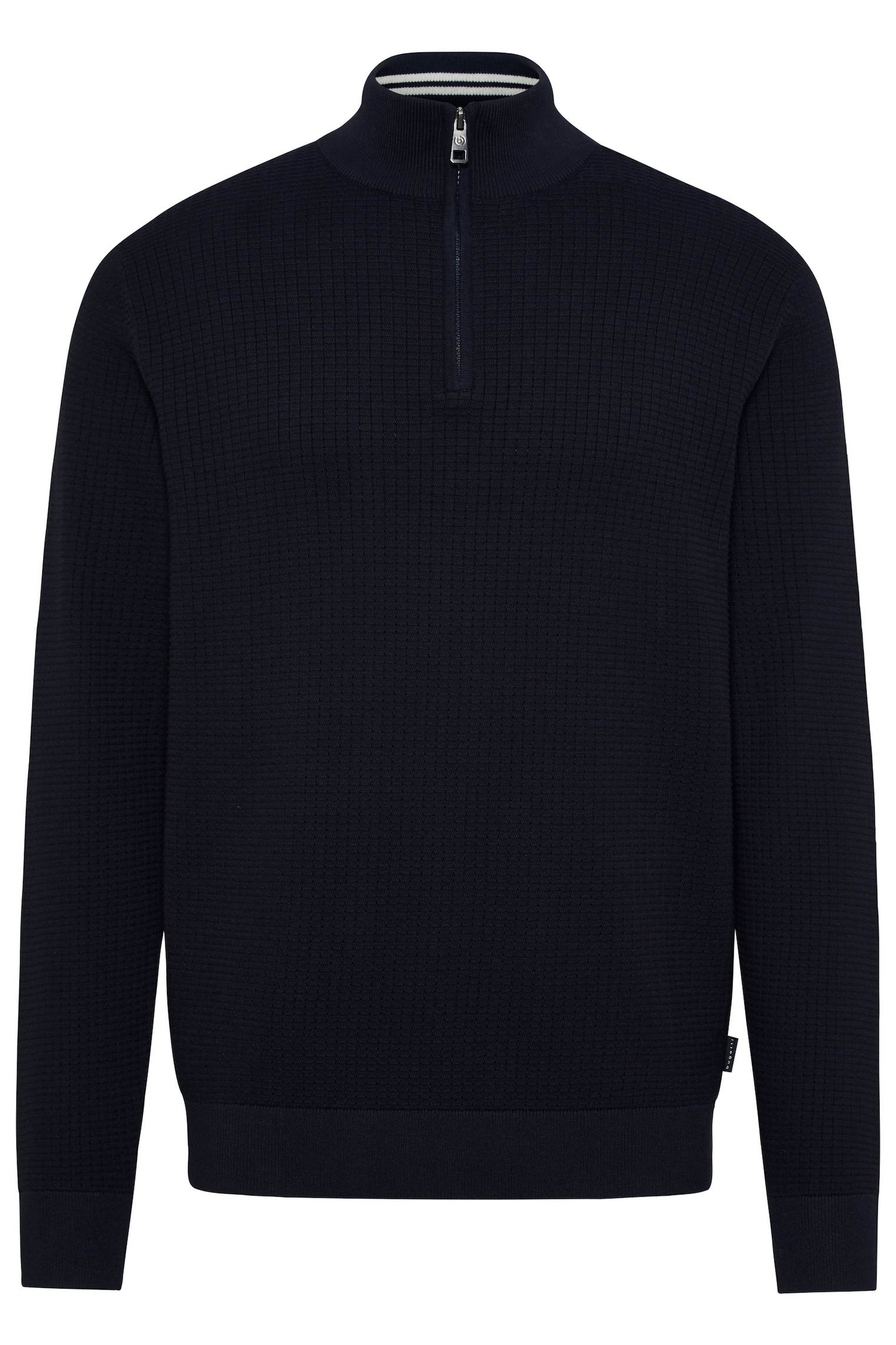 Troyer BUGATTI Gr. 3XL, blau (dunkelblau) Herren Pullover Sweatshirts mit Waffelstruktur